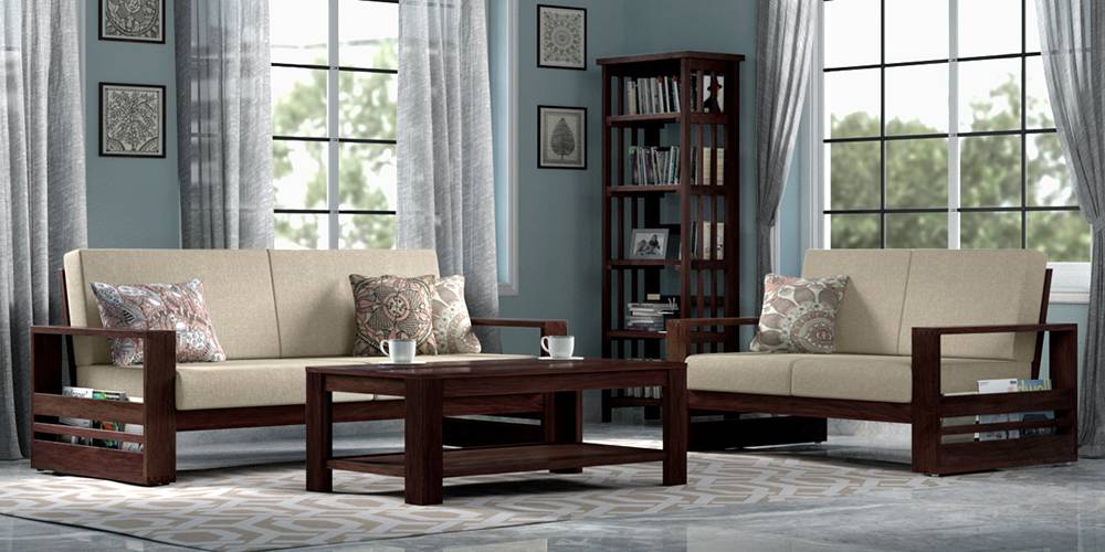 Savannah Wooden Sofa (Macadamia Brown)